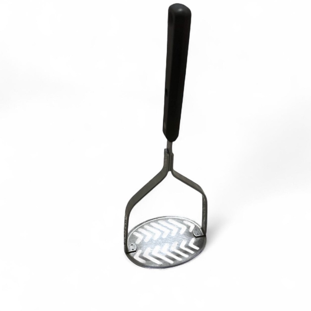 Ekco forge Vtg Stainless Steel Potato Masher with Black Handle